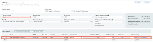 Select Your Bill in Sage Intacct